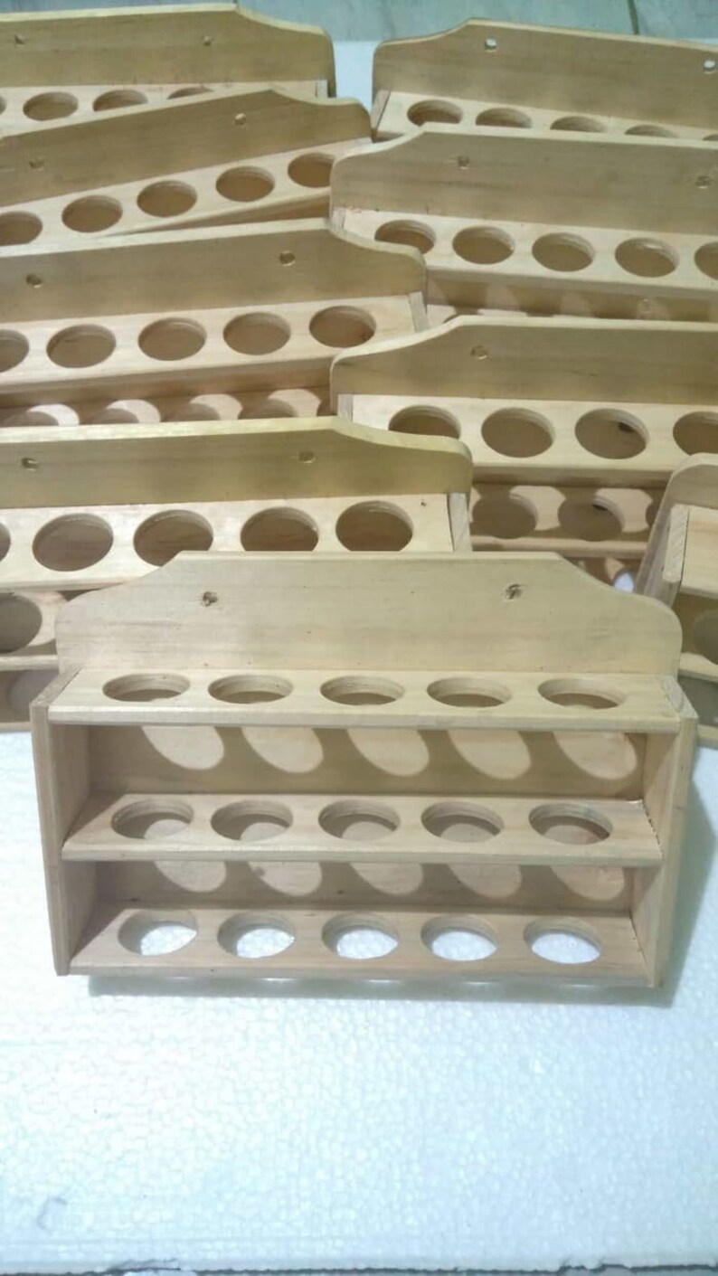 Hanging Wooden Egg Holder Handmade Storage Basket Image 0