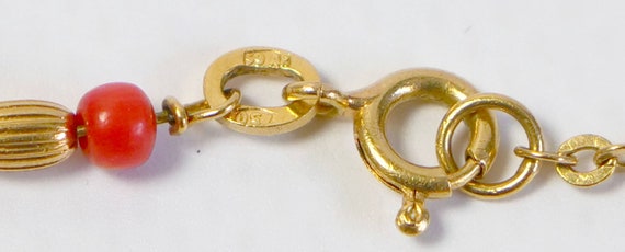 Antique 15 kt gold child's bracelet with gold and… - image 3