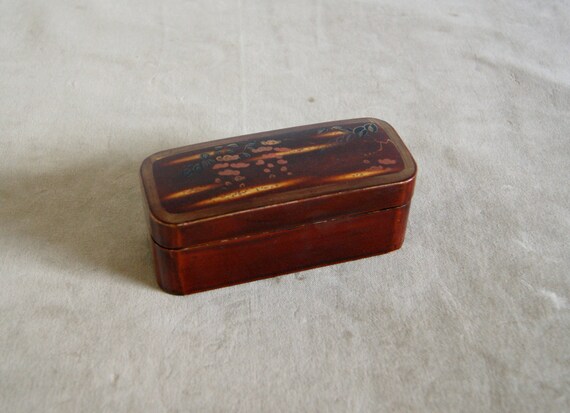 Extremely rare antique French wooden lacquered gif