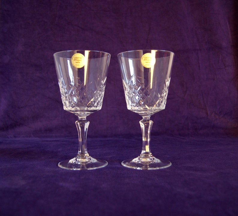 Cristal D Arques Durand Vintage Set Of 12 French Lead Etsy