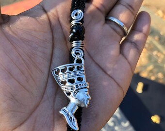 Eye of Horus Black Spiral Dread Lock Coil Bead