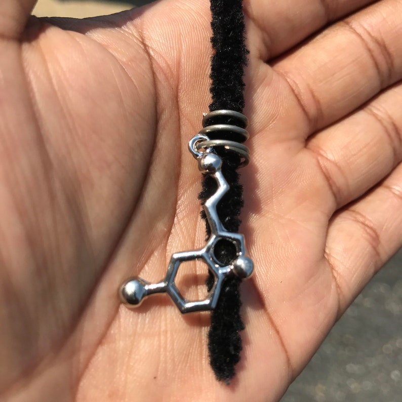 Serotonin Molecule Dread Loc Spiral Coil Bead
