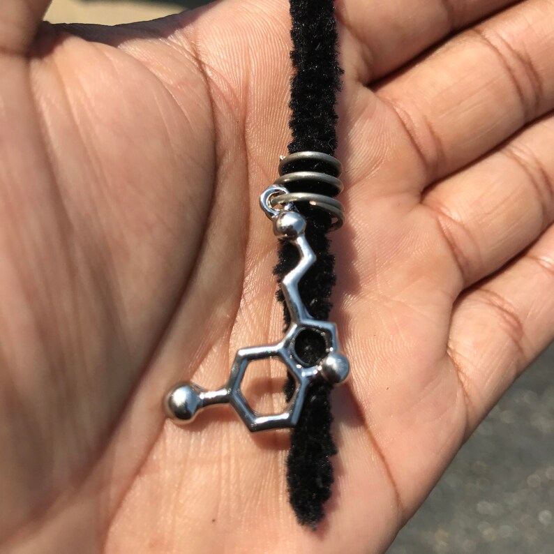 Serotonin Molecule Dread Loc Spiral Coil Bead