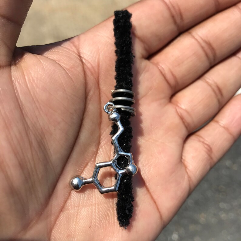 Serotonin Molecule Dread Loc Spiral Coil Bead