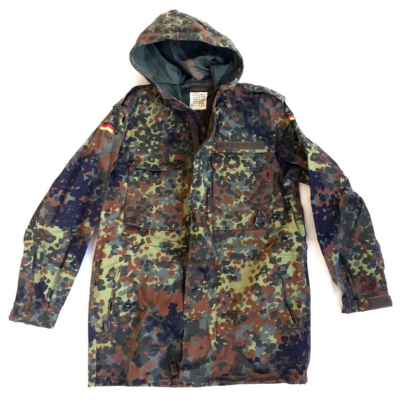 Camo Parka Jacket Hood / German Army Military Camo