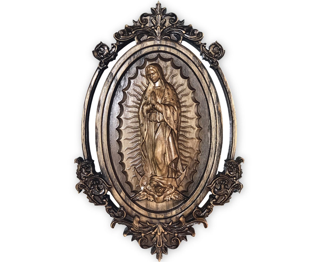 Wooden Icon of Our Lady of Guadalupe Symbol of Faith and Etsy