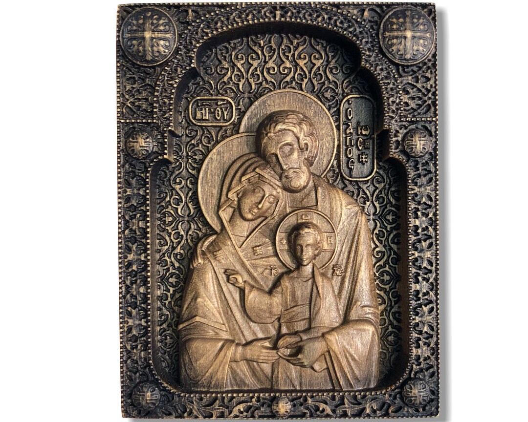 Holy Family Wood Wall Art Nativity Religious Gift for Mom and Dad, Christmas Christian Decor
