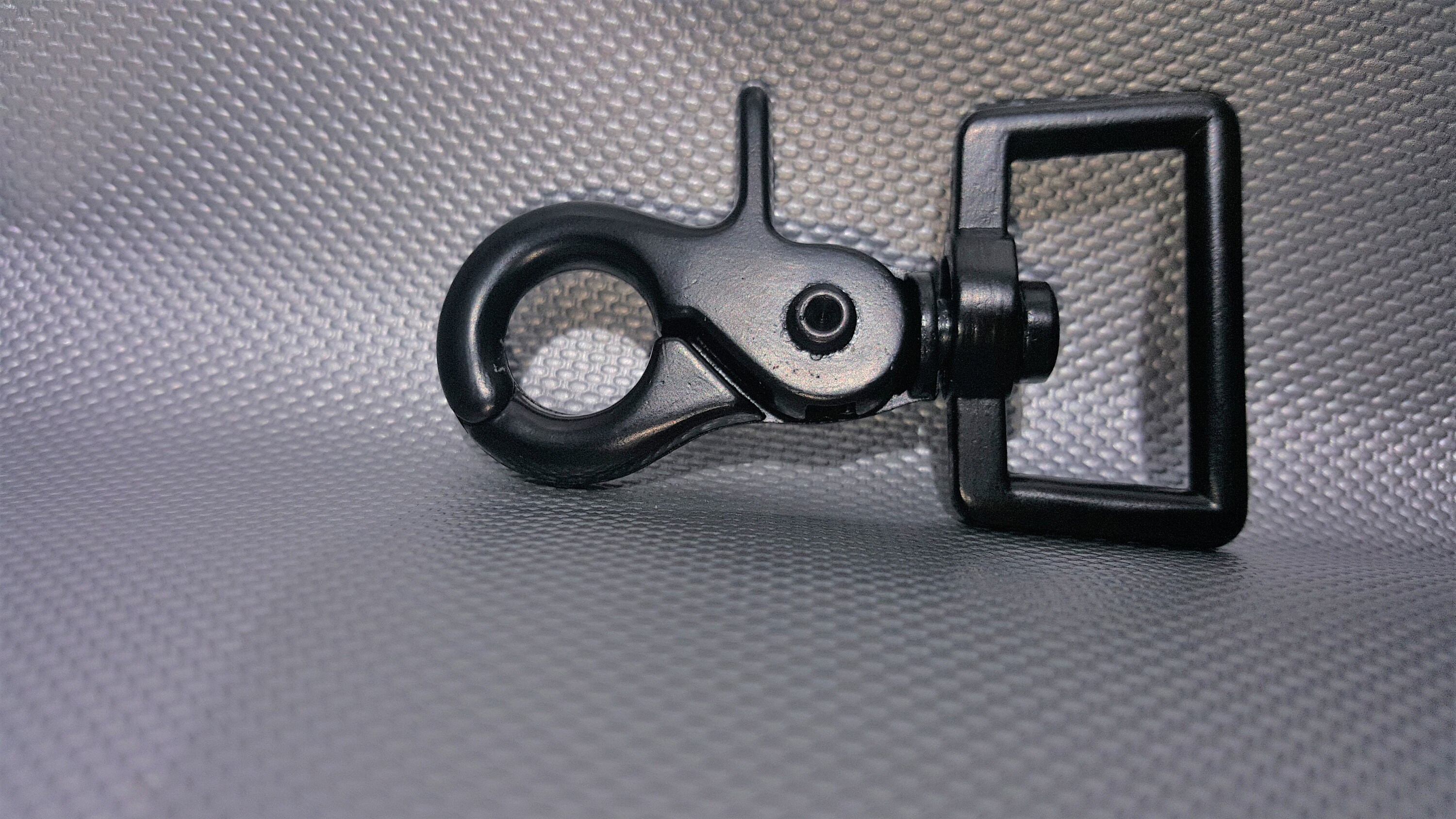 1 Trigger Scissor Swivel Lobster Claw Metal Black Snaps for bing