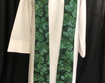 Batik feuille de chêne vert temps ordinaire