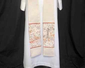 Étole de saint François, étole d'animal, étole de bénédiction d'animal pour le clergé, étole de prêtre, étole d'animal pour le clergé, étole d'animal de saint François, SF006