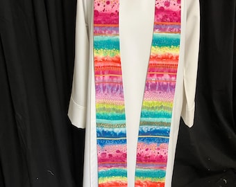 Étole pour clergé arc-en-ciel pour Pâques