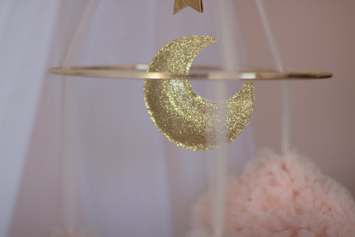 Baby mobile girl nursery room decor crystal mobile for baby Etsy
