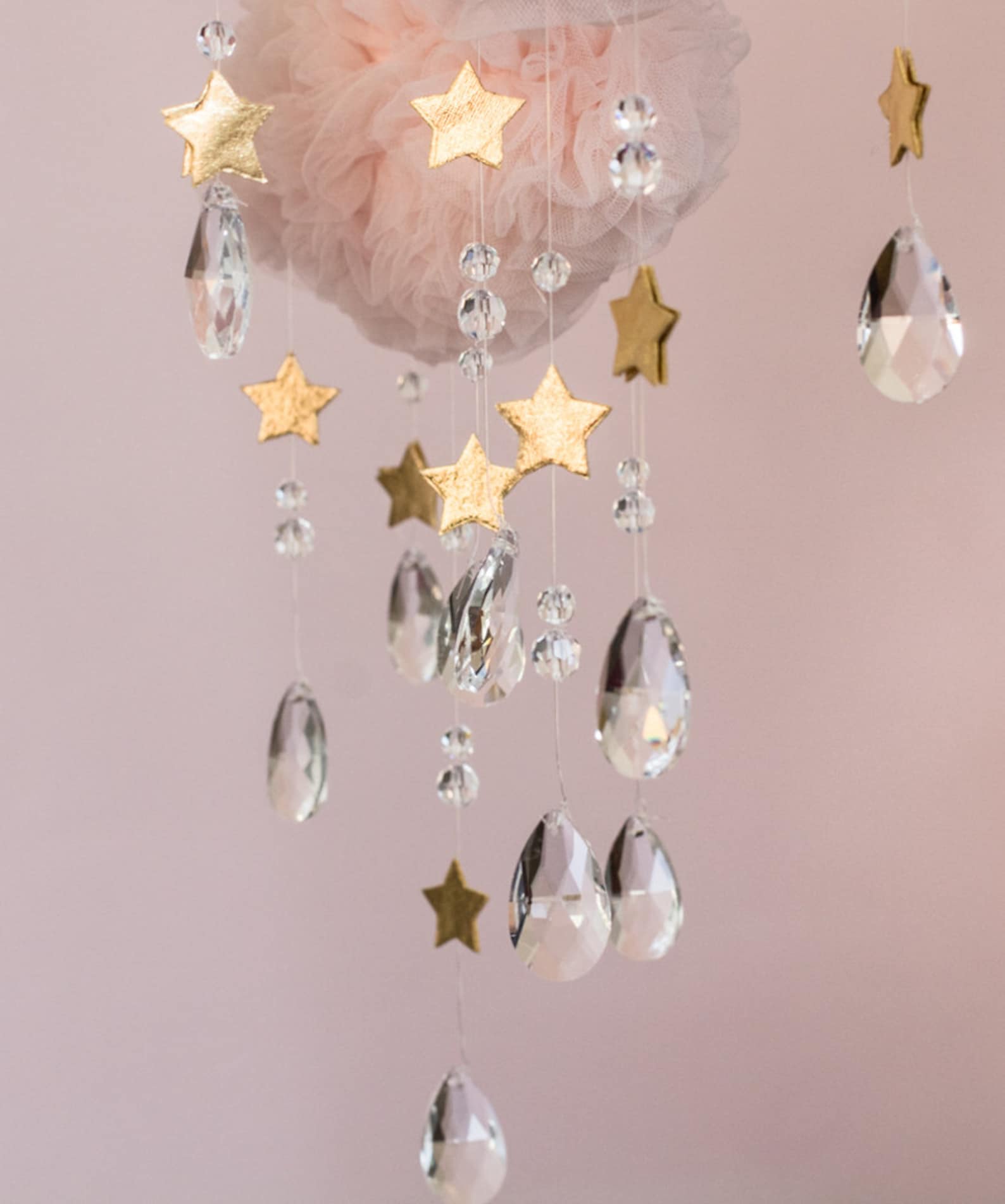 Baby mobile girl nursery room decor crystal mobile for baby Etsy