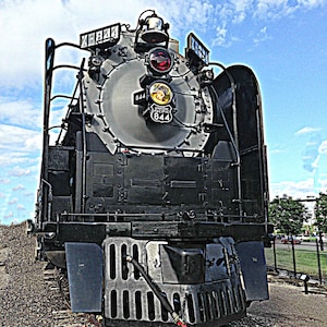 Union Pacific No. 844, Vintage Steam Engine, Train Photography, Railroad Art, Train Art, Railroad Photography
