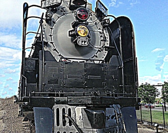 Union Pacific No. 844, Vintage Steam Engine, Train Photography, Railroad Art, Train Art, Railroad Photography