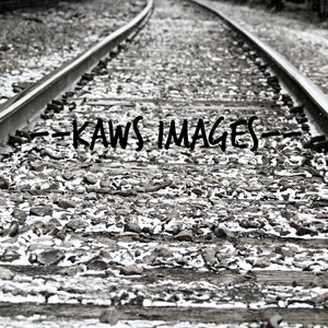 Snowy Train Tracks, Train Photography, Railroad Photography, Train Art, Railroad Art, Wall Art