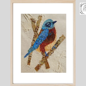 Kit di cucito lento Bluebird: collage di tessuti per principianti
