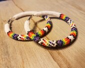 Beaded hoop earrings