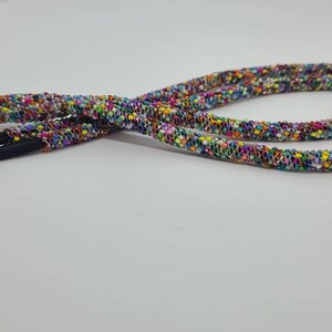 Beaded Lanyards, Bead soup peyote stitch lanyard, badge holder,