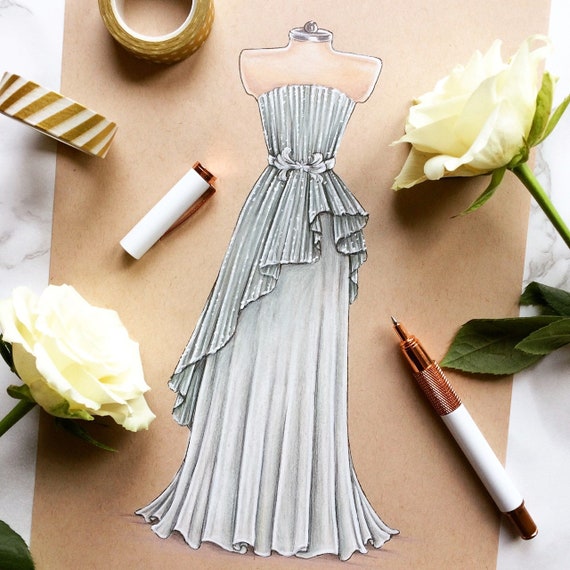 TikToker Turns Grandmother's Fashion Sketches Into Dresses