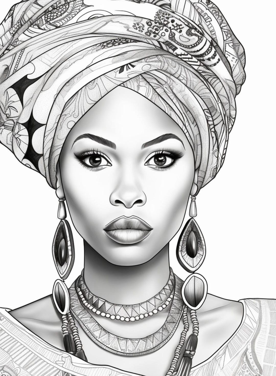 100 African Black Woman Coloring Pages Vol. 13, Coloring Pages ...