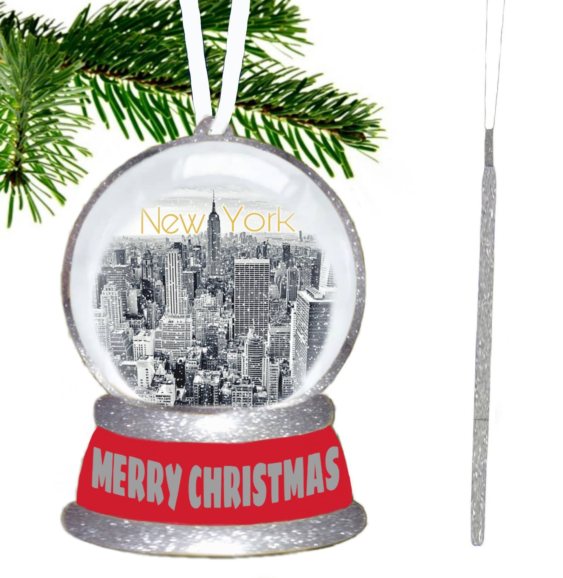 New york cityscape snow globe inspired 15cm hanging christmas  etsy New york cityscape snow globe inspired 15cm hanging christmas  etsy