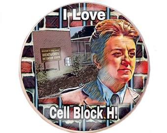 Retro 80/'s Art Inspired by Prisoner Cell Block H Birthday Personalised Pick Your Occasion Greeting Card Silver Glitter HMBI02