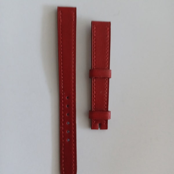 BRACELET MONTRE HERMES cuir rouge Hermès