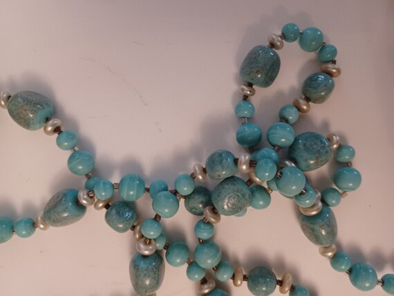 Collier Perles En Pâte De Verre Vintage 1950/1960 - Occasion, Bon état, Grappe Raisin