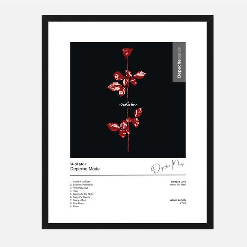 DEPECHE MODE Poster / Violator Cover / Violator Depeche Mode / - Etsy Norway