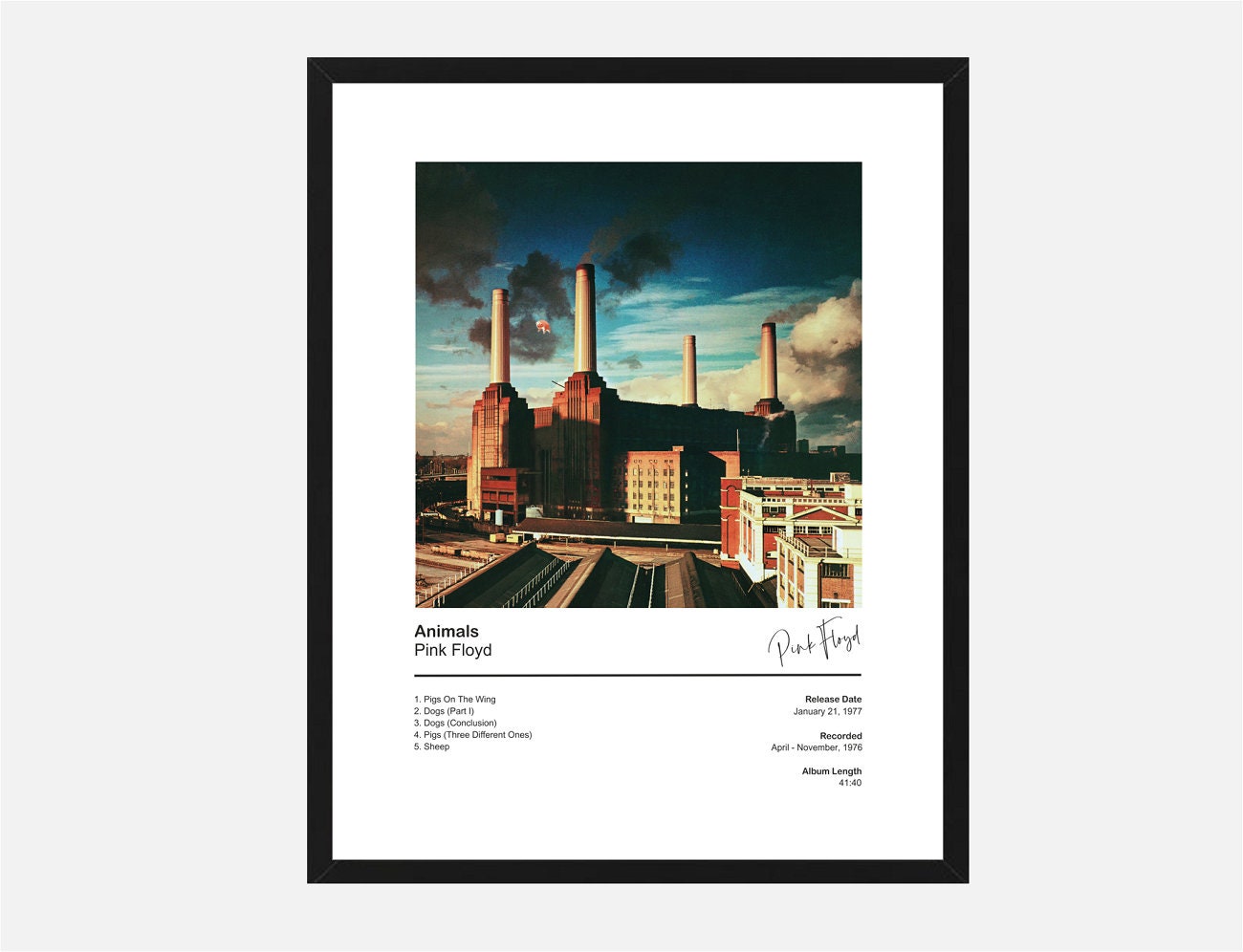PINK FLOYD Poster / Pink Floyd Prints / ANIMALS / Wall Art / - Etsy