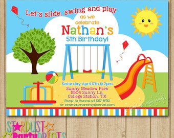Playground Invite Etsy