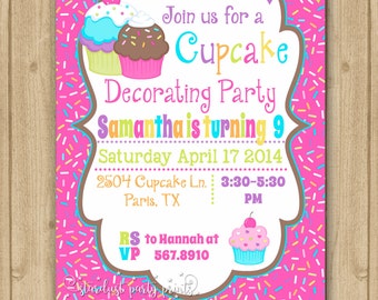 cupcake invitation cupcake decorating invitation cupcake