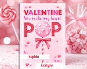 Editable Valentine Favor Tags, Valentine Gift Tag Tag,  Valentine Tag, Valentine Card, Lollipop Valentine Card, Lollipop Valentine Tag