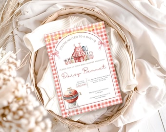 Mall för Baby-Q-inbjudan till babyshower, inbjudan till grillfest, babyshower till grillfest i trädgården, inbjudan till sommarbabyshower till pojke