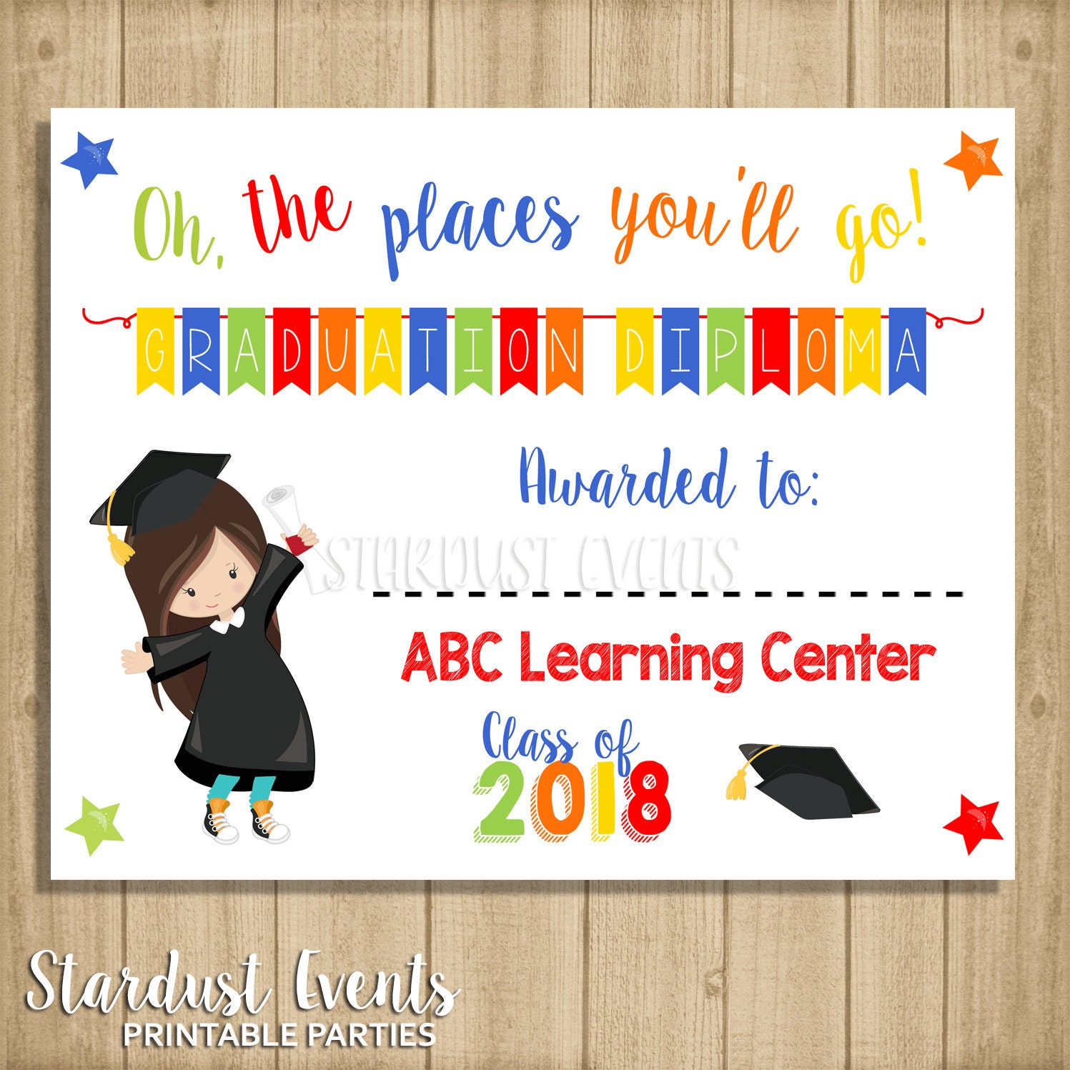 Kinder Graduation Diploma Preschool Graduation Diploma | Etsy