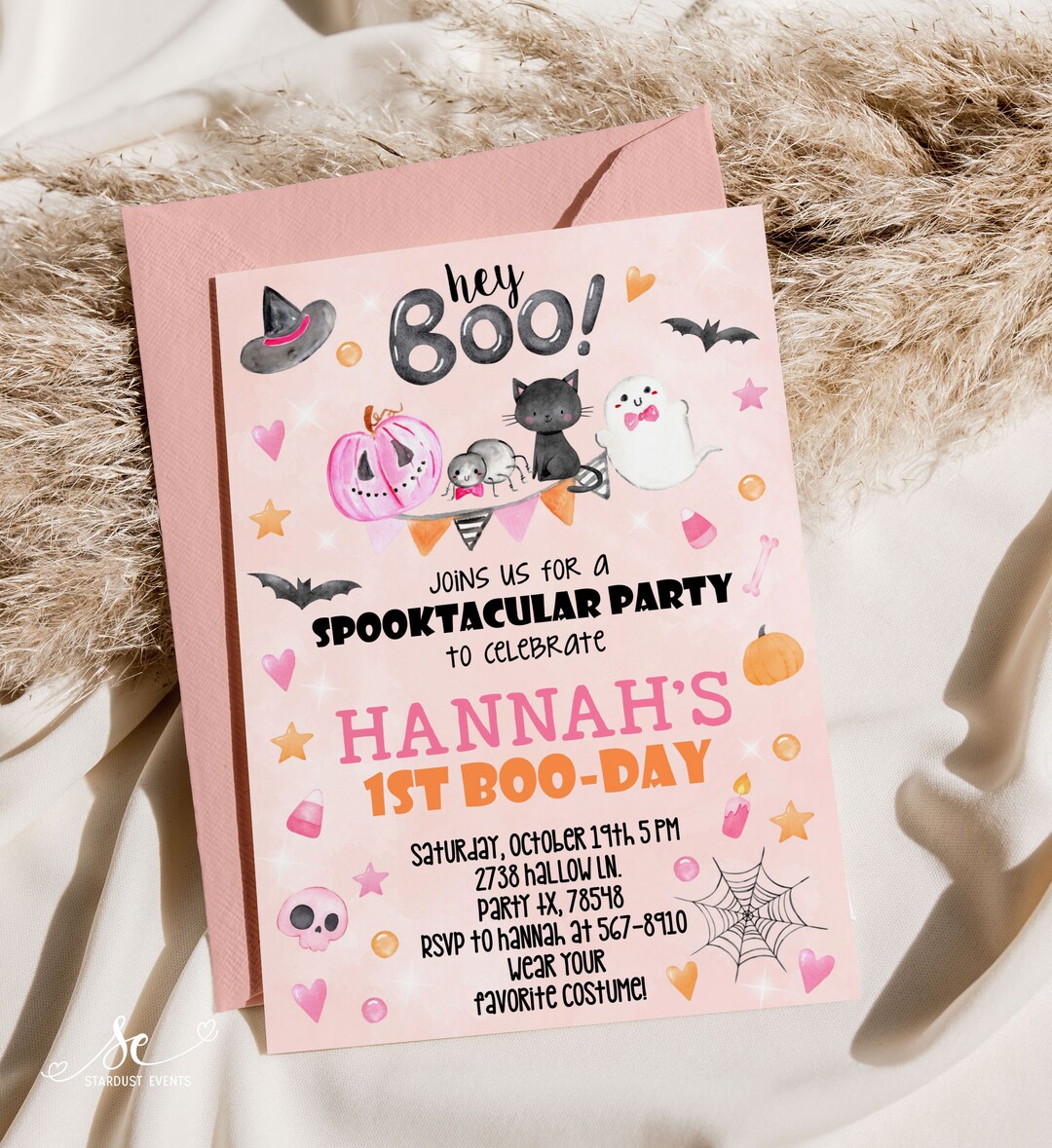 Halloween Invitation, Halloween Birthday Invitation, Boo Day Birthday ...