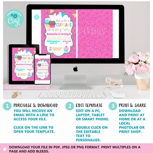Cupcake Decorating Birthday Invitation, Cupcake Invitation, Cupcake ...