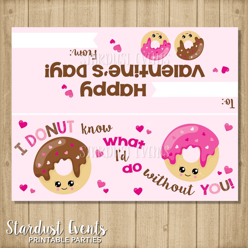 Treat Bag Toppers Donut Treat Bag Toppers Valentines Treat Bag Toppers