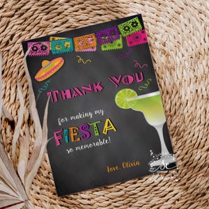 Editable Fiesta Bridal Shower Thank You Card, Bridal Shower Invitation, Fiesta Bridal Shower Invitation