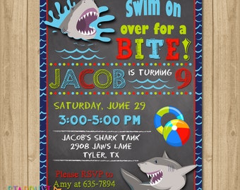 pool party invitation shark invitation for pool party