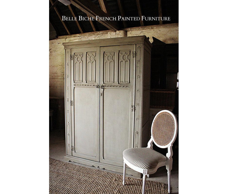 Grey armoire wardrobe deals
