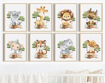 Safari Nursery Decor, Animal Prints For Nursery, Gender Neutral Nursery, Safari Nursery Decor, Safari Animal Prints, Safari Baby Shower