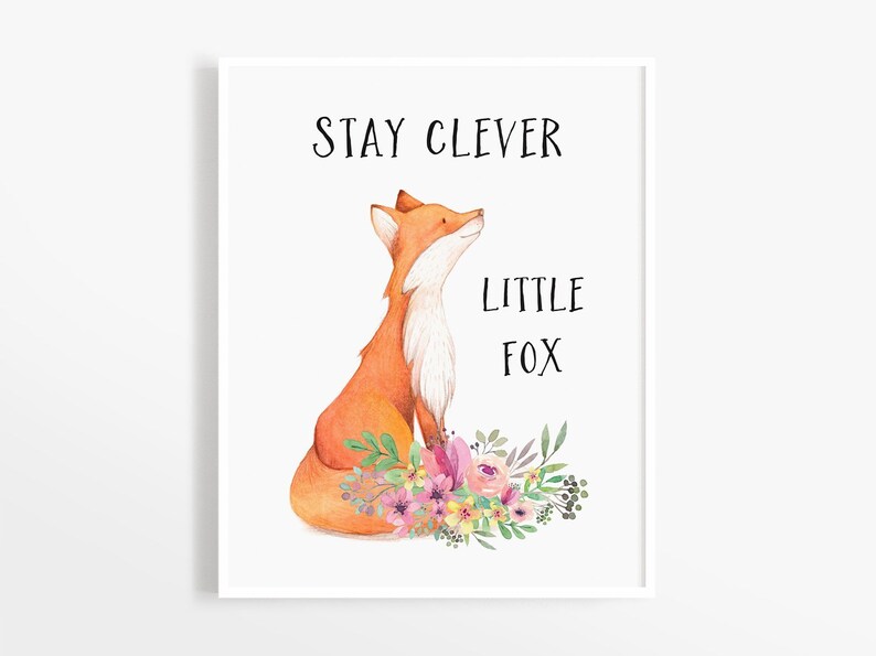 Live Smart Minimal Fox Print, Fox Artwork Print, Fox Printable, Woodland Nursery, Immediate Down load, Woodland Pets Nursery photo regarding Fox Printable called Remain Wise Very little Fox Print, Fox Artwork Print, Fox Printable, Woodland Nursery, Fast Obtain, Woodland Pets Nursery
