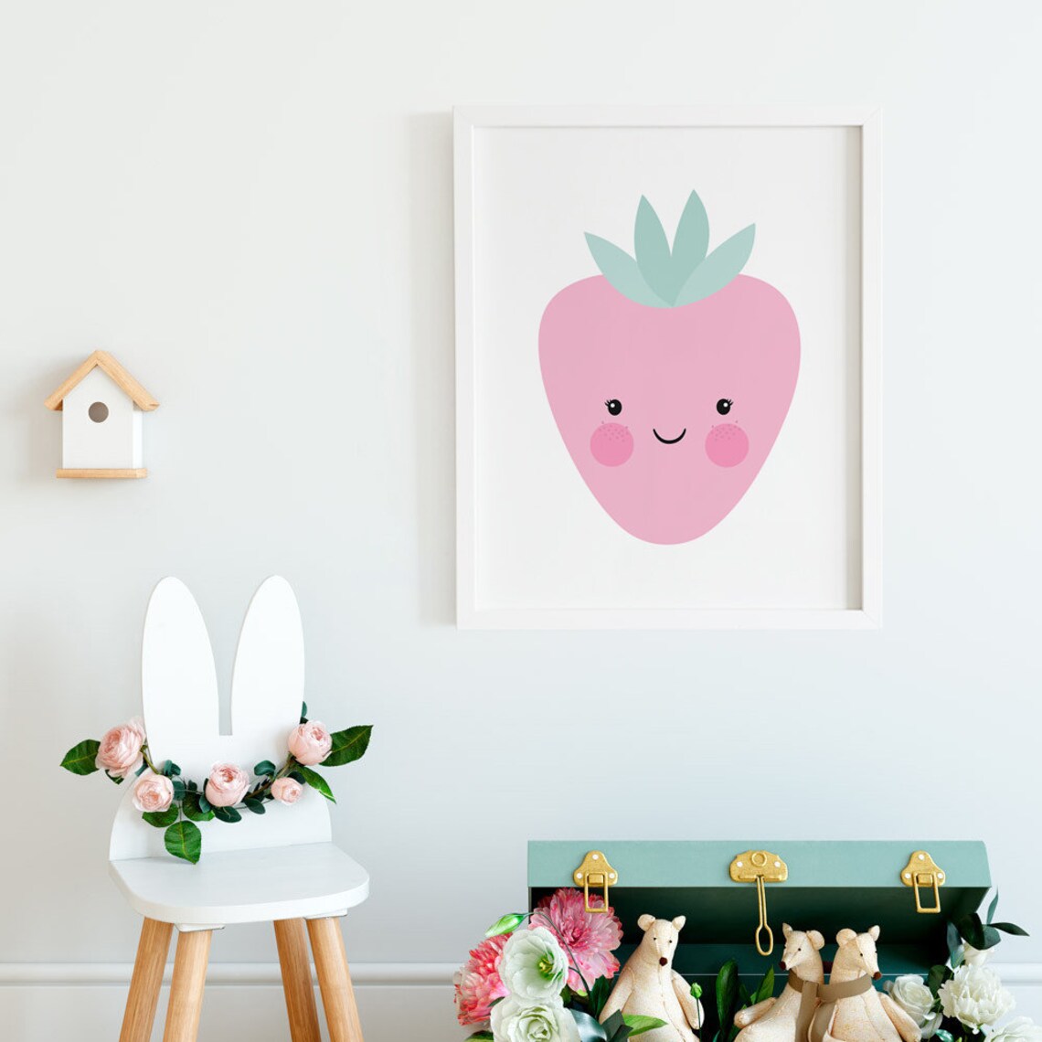 Fruits Art Print Baby Girl Nursery Printable Kids Decor Etsy