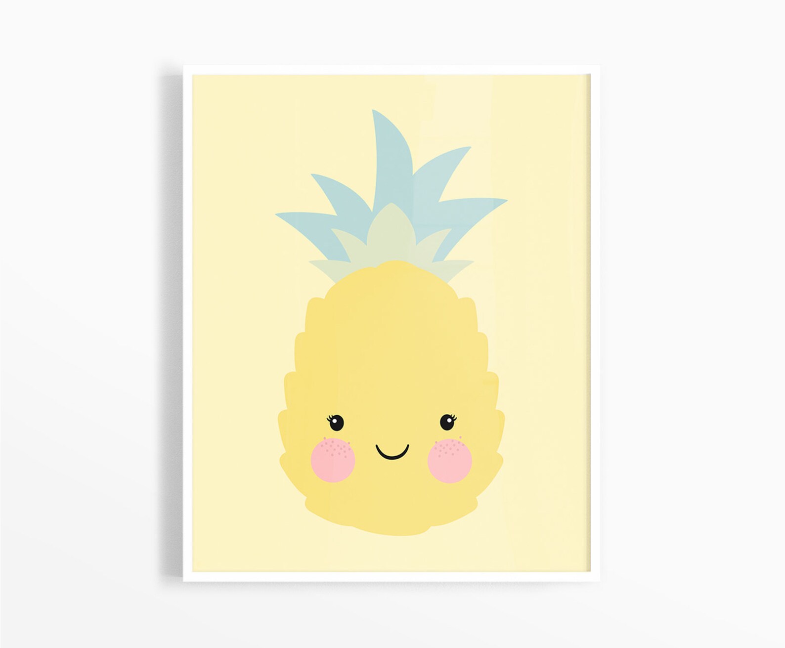 Pineapple Art Print Baby Girl Nursery Printable Kids Decor Etsy
