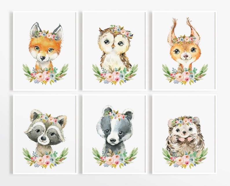 safari baby animal prints free