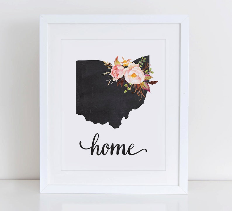 Ohio Art Print Ohio Printable Art Print Instant Download Etsy