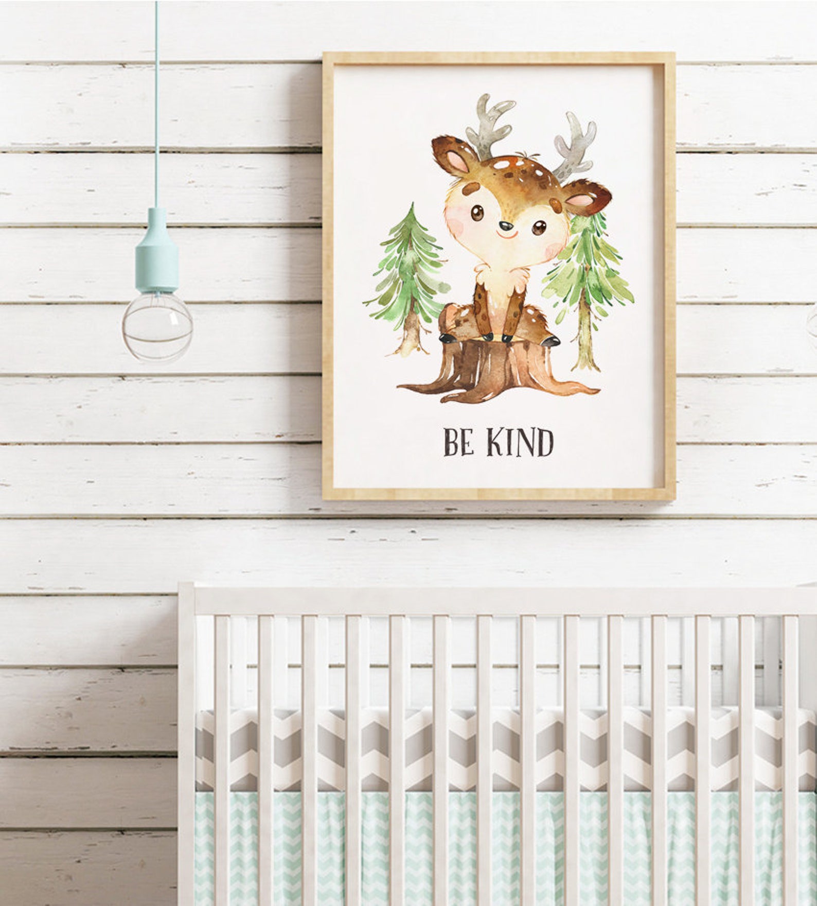 Woodland Nursery Decor Printable Wall Art Neutral Nursery Etsy