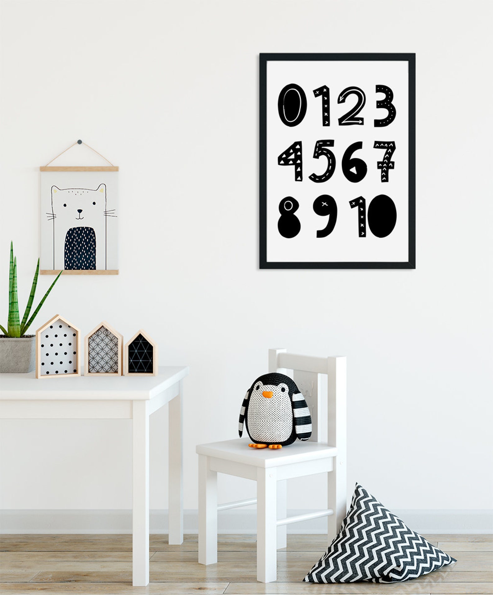 Numbers Art Print Instant Download Numerals Print Nursery | Etsy